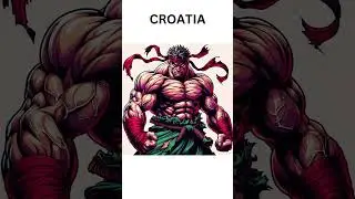 AI draws countries as Baki style fighters #ai #baki