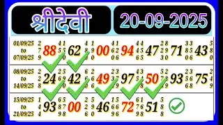 Sridevi 20-09-2025 satta matka sridevi fix fast results sridevi chart matka ank guru ji trick table