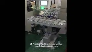 PLC control 4 colors pad printing machines with conveyor
