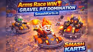 Every Weapon, One WIN 🔫 Arms Race in Gravel Pit | SmashKarts.io #smashkarts 