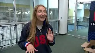 Olympic speed skater Kristen Santos returns to CT for tour to promote sport