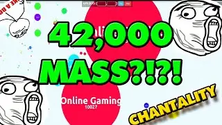 Agar.io OVER 42000 MASS // Server Domination // Online Gaming and Chantality