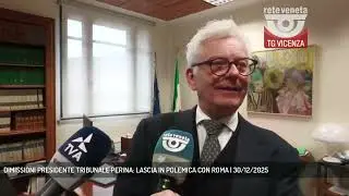 DIMISSIONI PRESIDENTE TRIBUNALE PERINA: LASCIA IN POLEMICA CON ROMA | 30/12/2025