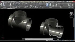 Моделирование тройника с раструбной сваркой в ​​Autocad 3D 2016