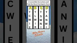 Unscramble the Letters and Find the Word that Spells Twice