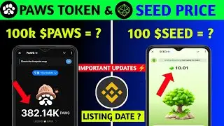 Paws Airdrop & Seed Price Prediction | Paws TGE | Seed Airdrop Listing Date ✅ | CWA