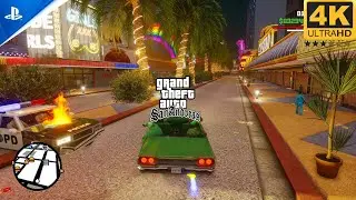 GTA San Andreas: GROVE STREET FAMILIES 6 STARS WANTED LEVEL RAMPAGE (4K 60FPS)