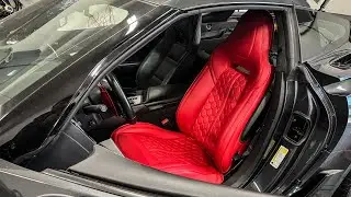 Установка чехлов на сиденья KUSTOM CORVETTE C7 GRANDSPORT Z06