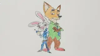 Zootopia drawing /zootopia வரையலாம்/#howtodraw #zootopia /Self draw, drawing videos