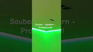 Moderne LED-Installation mit versteckten RGB-Streifen im Gipsdesign#stromwissen#led#elektriker