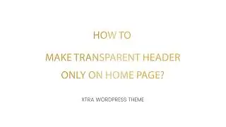 How to make transparent header only on home page?