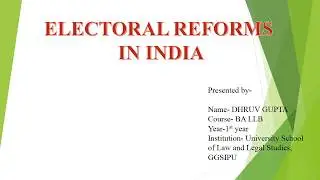 Electoral reforms in India