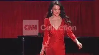 FASHION/LOHAN RED DRES