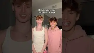 Playing grab and object that starts with the letter game with my bf #couple #gay #shorts #couplegoal