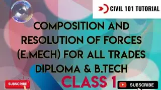Composition And Resolution Of Forces ||CLASS 1|| E.Mech || All Trades || DIPLOMA & B.TECH