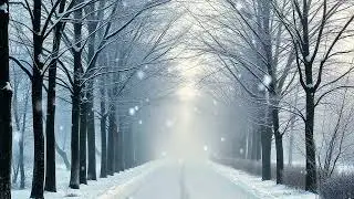 A Quiet Winter Walk ❄️ Snow-Covered Trees & Gentle Piano Music