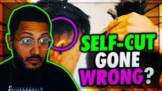 Barber Reacts To Man Cutting His Own Hair! Quarantine Self Cut