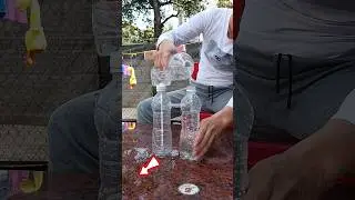 Pump without motor, homemade from discarded plastic bottles