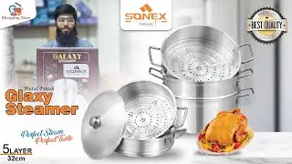 Sonex Metal Finish Galaxy Steamer | Premium Quality Cookware for Healthy Cooking 🍲✨ #shoppingzonespk