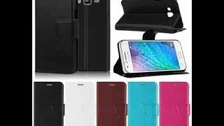 Leather flip cover Case For Samsung galaxy J7 J700F J700 SM-J700F phone blue  чехол на телефон
