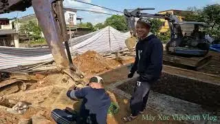 M&aacute;y X&uacute;c Việt Nam Tập 1889. Video Timelapse Qu&aacute; Tr&igrave;nh Cho Đất V&agrave;o M&oacute;ng Nh&agrave;
