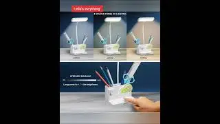 Xech Table Lamp for Study with Multi Layered Stationery  Light Rechargeable #evrything
