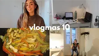 vlogmas 10: mañana de estudio, ffitcoco y haul de la compra y Zara