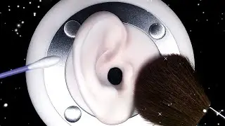ASMR Soft Brush on Ear ✨ Cotton Swabs & Bristle Brush for Sleep & Tingles