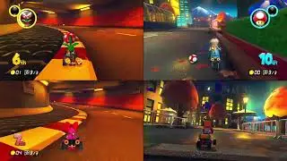 3 Players Strong Race Rosalina, Luigi, Birdo Cherry Cup Wave 5 Super Mario Kart 8 Deluxe Multiplayer