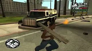 GTA San Andreas: Endless Police Chase | Only BAZOOKA Challenge #bazooka #gta #gaming #challenge 
