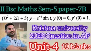 3rd Bsc Maths sem-5 @maths naresh eclass