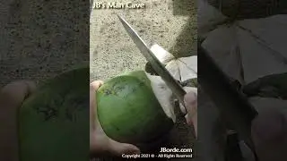 Cutting a Coconut without a Cutlass - Short #12 | JB's Man Cave by JBorde.com #Shorts
