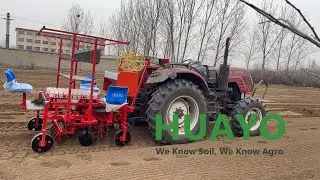 6 Row Onion Seedling Planting Machine with Cultivator driven by tractor | HUAYO AGRO