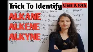 Trick to identify ||Alkane, Alkene, Alkyne|| class 9, 10th