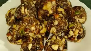 Gond Dry Fruits Khajur Laddu Recipe//Healthy Laddu//खजूर लड्डू रेसिपी//पौष्टिक ड्राई फ्रूट्स लड्डू