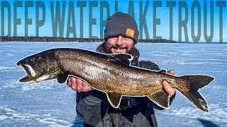 Jigging Deep Water Lake Trout in Maine! Personal Best! Humminbird Helix 7 (Catch and Cook)