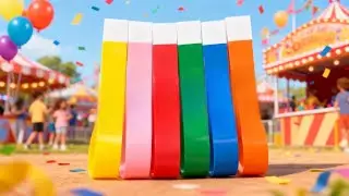 500 Pack Bright  Multi‑Color Disposable Event Wristbands for Parties, Festivals & Concerts