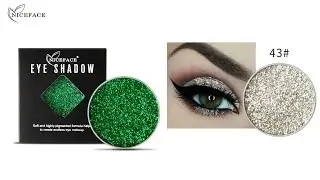 Niceface | Monochrome Eyeshadow Pressed Glitter | 43 Champagne | Glitter Argento