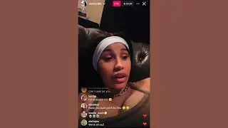 Cardi B In the Studio on Instagram Live | November 6, 2024