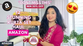 12 Stunning Amazon Kurta Sets Try On Haul 😍 | Special DIWALI Collection💖 | Isha Vinod Jain