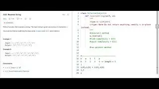Reverse String - Leetcode 344 | #leetcodesolutions  #codinginterviewquestions #google #microsoft