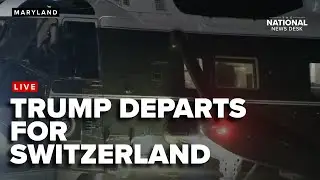 Trump departs for Davos, Switzerland to attend the World Economic Forum