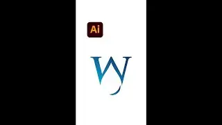 How to Create a Water W letter Creative Logo in Adobe Illustrator tips #shorts - Design.lk