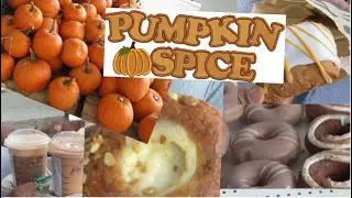 Trying Starbucks And Krispy Kreme 2022 Fall Drinks And Treats | Pumpkin Spice