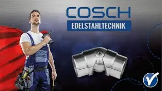 COSCH Edelstahl | Montage Gelenk f&uuml;r Rundrohr 45&deg;-90&deg; 1646