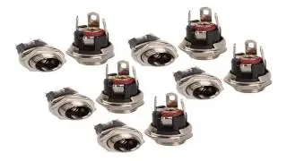 BQLZR 5.5mm X 2.1mm DC Power Plug Supply Adapter Metal Jack Socket Single P