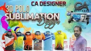 3D Polo Shirt Sublimation Design, Polo shirt Design, CA Designer Uk