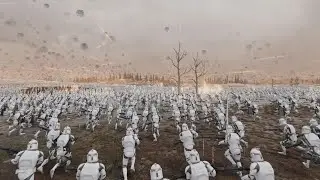 Warhammer 40k 1 Million Space Marines Vs Star Wars 1 Million Clone Troopers Ai Battle