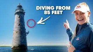 Diving from a Lighthouse in the MIDDLE OF THE OCEAN 🤯