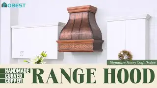 Handmade Curved Copper Range Hood Fobest Signature Design#rangehood #kitchenhood#handmade